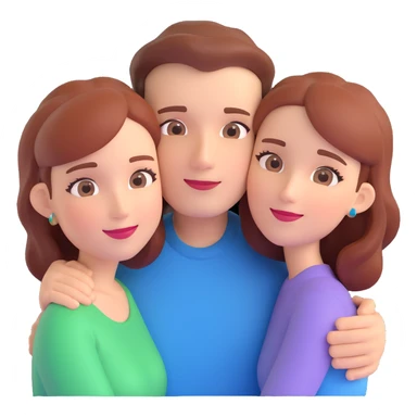 couple posing, close up pose, living room background sticker