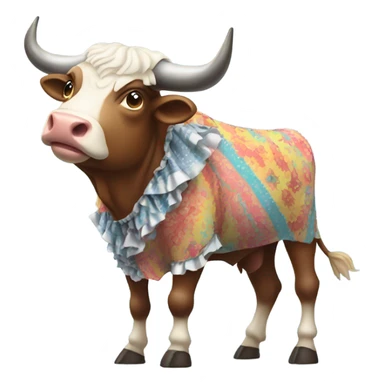 Bull in a dress sticker