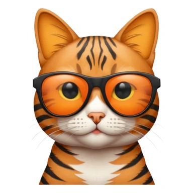 Tabby Cat with sunglasses sticker