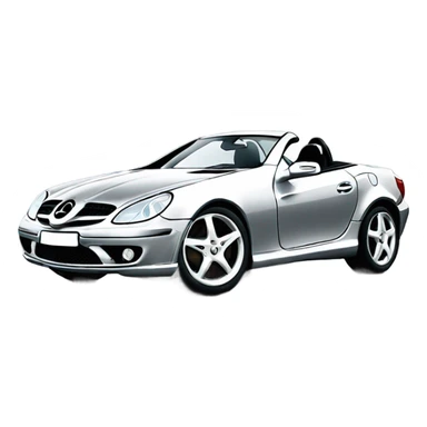 Mercedes slk from 2000, silver color sticker