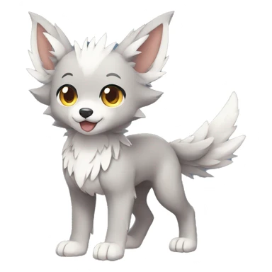 Kawaii Cute Winged Wolf-Pokémon full body sticker