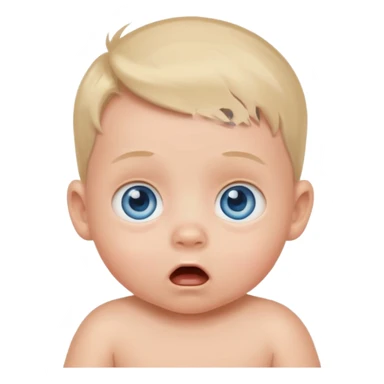 baby boy surprise face sticker