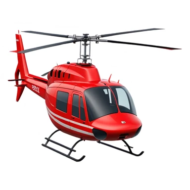 Bell 206 - Bell Helicopter (Model Year: 2021) (Iconic colour: Red) sticker