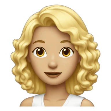 blonde female rich sticker