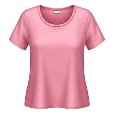 Rose-pink  top with short sleeves, soft fabric, gentle lighting, isolated on plain background. Complete plain, no textures. sticker