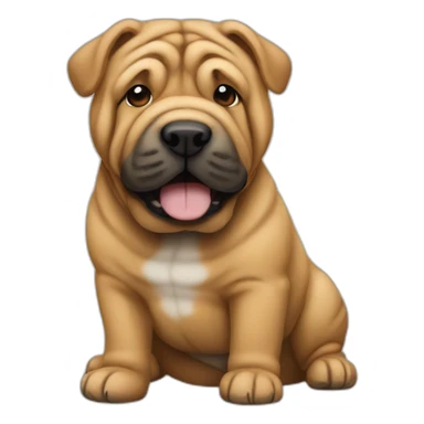 sharpei dog sticker