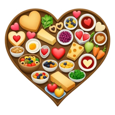 Make other dishes as hearts sticker