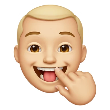Emoji who bite his finger like he is flirting  sticker