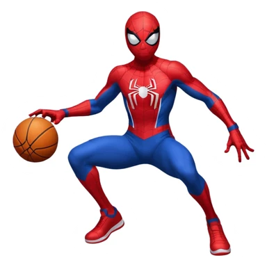 spider-man playing basketball  sticker