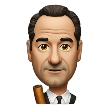 Anthony Sopranos Face with Cigar sticker
