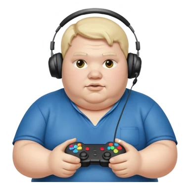 gamer obese  sticker