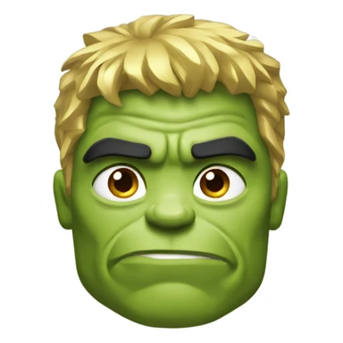 Hulk gold hair and eyebro sticker