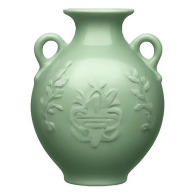 celadon ceramic vase sticker