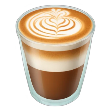 three layered cappuchino in glass sticker