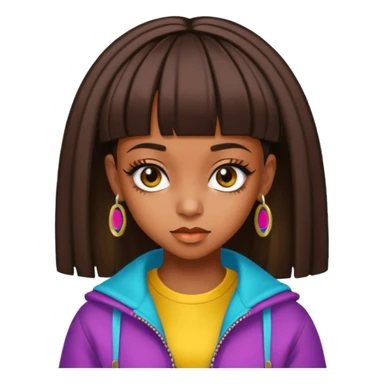 Lisa Left Eye Lopes with dark brown hair sticker