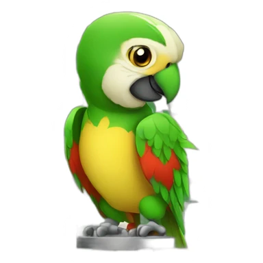 Parrot playing chess sticker
