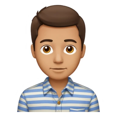 male in stripped shirt, not tshirt sticker