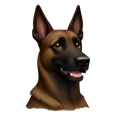 Dark brown Belgian malinois sticker