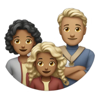 une famille. sticker