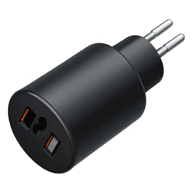 black electric plug sticker