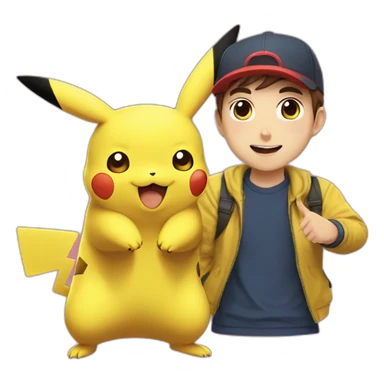 Pikachu avec mrbeast sticker