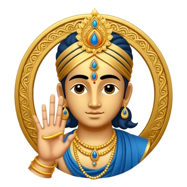 Sudarshan chakra with krishn finger sticker