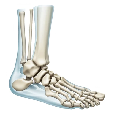 skeleton foot with visible bones, x-ray of a foot showing bone structure sticker