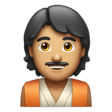 sushi with an indian men face sticker