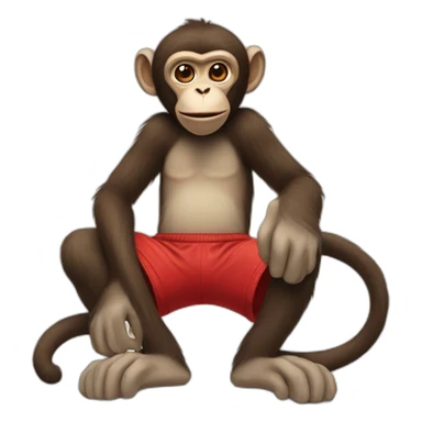 Monkey wearing Jordan 4 sticker
