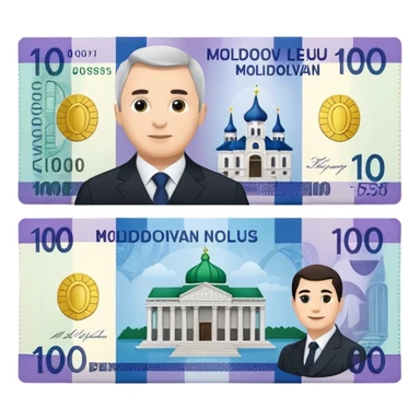 100 moldovan money sticker