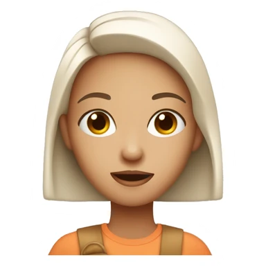 girl with food and coffee sticker