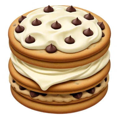 chocolate chip cookie sandwich with buttercream frosting sticker