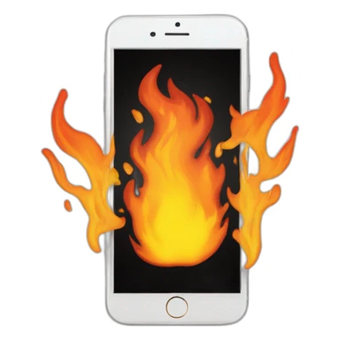 iphone-on-fire sticker