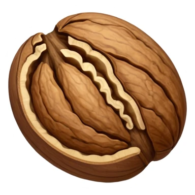 a whole walnut laying on the side. NO FACE! sticker