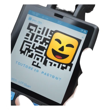 QR code on a POS device sticker