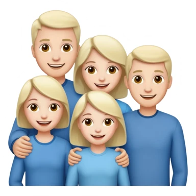 Pale skin family of 6 sticker