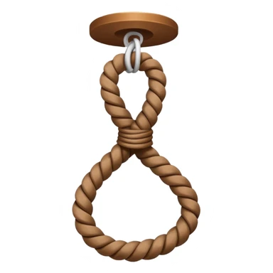 rope tied to the ceiling in a white room sticker