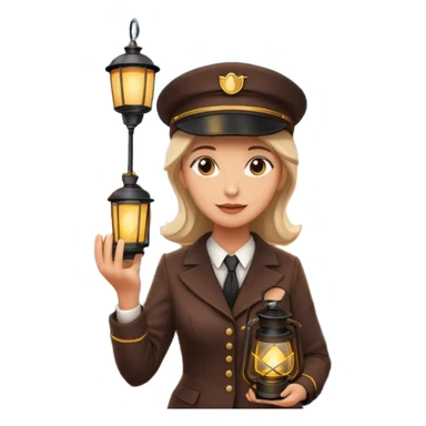 woman standing in front of a movie train starring  sticker