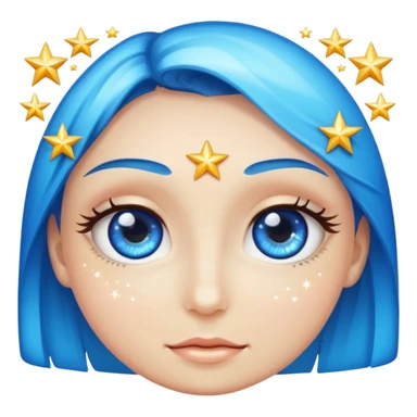 Eyes sparkling with stars sticker