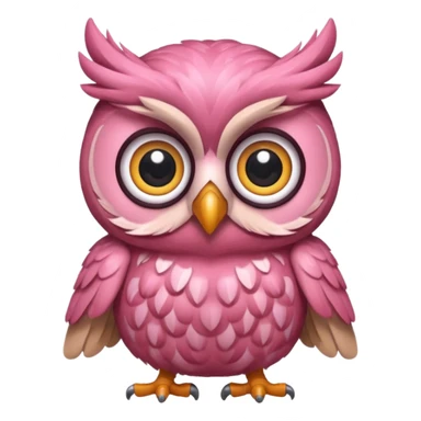 image of a pink owl sticker