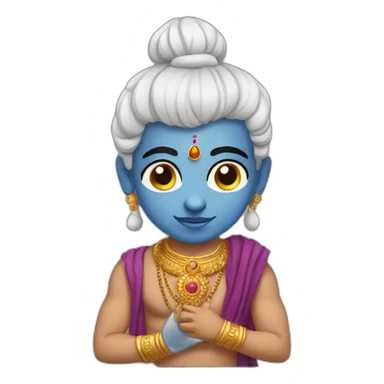 Little Krishna text sticker