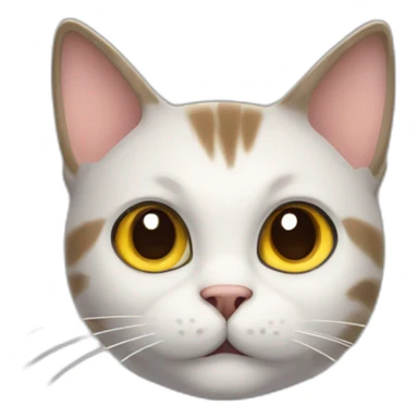 curious cat with a question mark sticker