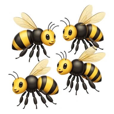 😊🥺 these emojis but with Bumblebees around it and its happy sticker