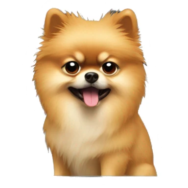 angry pomeranian sitting in car sticker