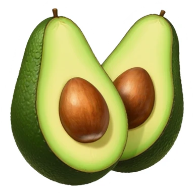 avocado half without pit sticker