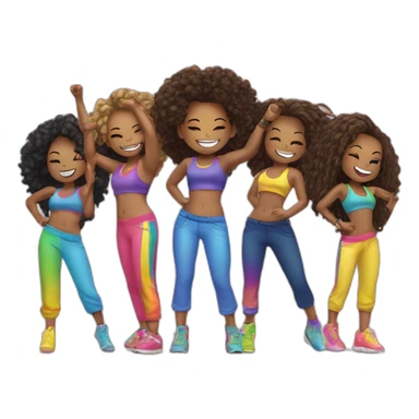 arc en ciel zumba girls sticker