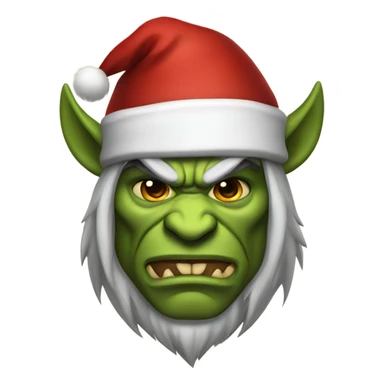 Fierce Orc ranger wearing santa hat sticker