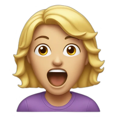 Woman shouting sticker