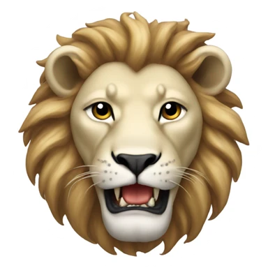 Till color lion face with horn sticker