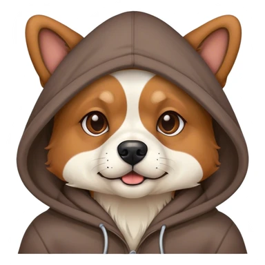 Dog with a hoodie sticker